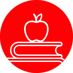 Apfel und Bücher